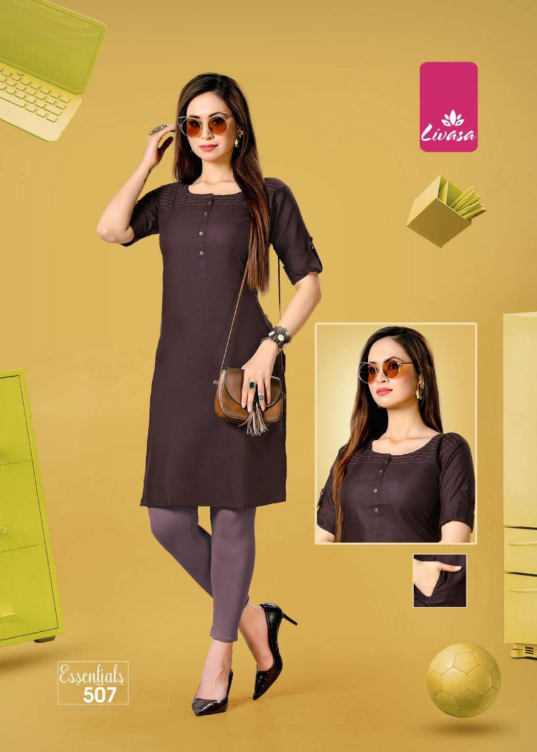 Livasa Essentials 5 Regular Wear Latest Heavy Cotton Kurti Collection